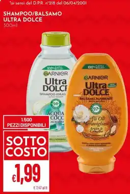 Pan Garnier Ultra Dolce Shampoo/Balsamo offerta
