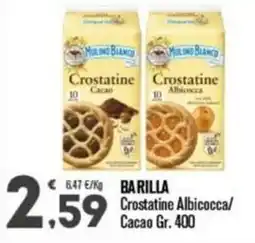 Punto é market Barilla Crostatine Albicocca/Cacao offerta