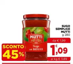 Gran mercato Sugo con basilico Mutti offerta