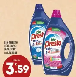 Punto é market bio Presto detergente lavatrice offerta