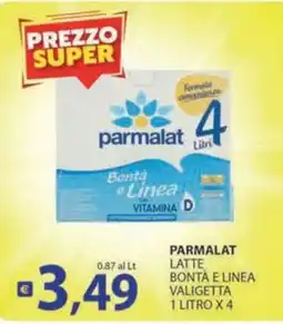 Supermercati Bruscoli Parmalat Latte Bontà e Linea offerta