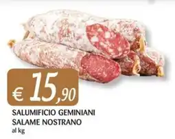 Supermercati Bruscoli Salame nostrano offerta
