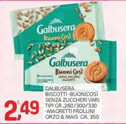 Carni e Affini Supermercati Galbusera Biscotti-Buonicosì senza zuccheri offerta