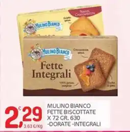 Carni e Affini Supermercati Mulino Bianco Fette Biscottate offerta