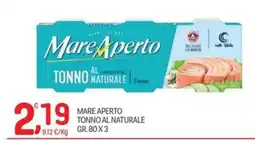 Carni e Affini Supermercati Mare Aperto Tonno al Naturale offerta