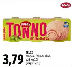Madis Selex tonno all'olio di oliva offerta