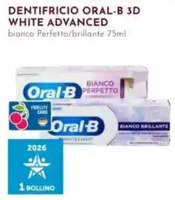 Pan Dentifricio Oral-B 3D White Advanced bianco Perfetto/brillante offerta