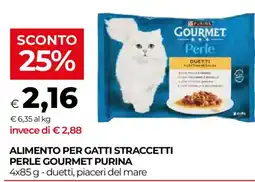 Unicoop Alimento per gatti straccetti perle gourmet purina offerta