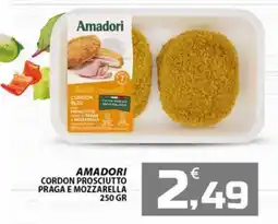 SpesaPiù Supermercati Amadori cordon prosciutto praga e mozzarella offerta