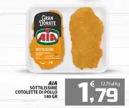 SpesaPiù Supermercati AIA Sottilissime Cotolette di Pollo offerta