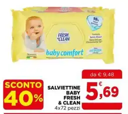 Gran mercato Salviettine baby fresh & clean offerta