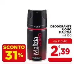 Gran mercato Deodorante uomo Malizia offerta