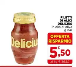 Gran mercato Filetti di alici Delicius offerta