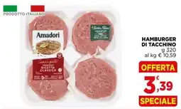 Gran mercato Hamburger di tacchino Amadori offerta