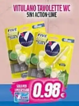 Vitulano Drugstore Vitulano Tavolette WC 5in1 Action-Lime offerta
