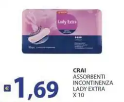 Supermercati Bruscoli Crai assorbenti incontinenza lady extra offerta