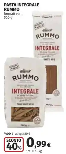 Coop Superstore Pasta integrale Rummo offerta