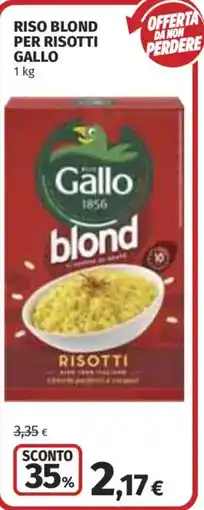 Coop Superstore Riso blond per risotti Gallo offerta