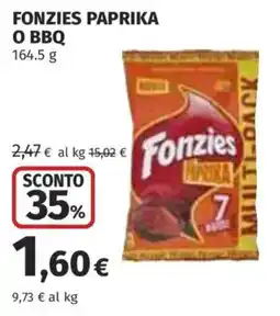 Coop Superstore Fonzies paprika o bbq offerta