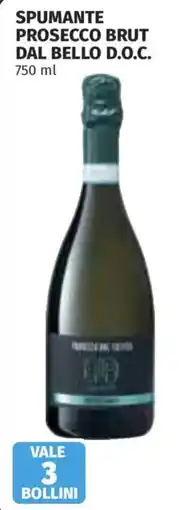 Coop Superstore Spumante Prosecco Brut Dal Bello D.O.C. offerta