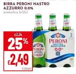 Pan Birra Peroni Nastro Azzurro 0.0% offerta