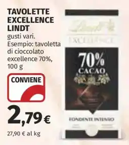 Coop Superstore Tavolette excellence Lindt offerta