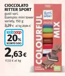 Coop Superstore Cioccolato Ritter Sport offerta