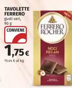 Coop Superstore Tavolette Ferrero offerta