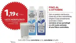 Coop Superstore Latte microfiltrato parzialmente scremato o intero Origine Coop offerta