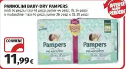 Coop Superstore Pannolini Baby-Dry Pampers offerta