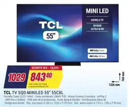 Trony TCL TV SQD-MINILED 55" 55C8L offerta