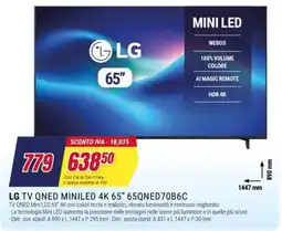 Trony LG TV QNED MINILED 4K 65" offerta