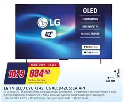 Trony LG TV OLED EVO AI 42" C6 offerta