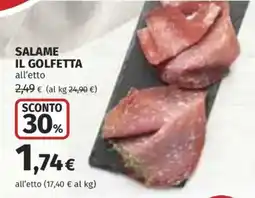 Coop Superstore Salame Il Golfetta offerta