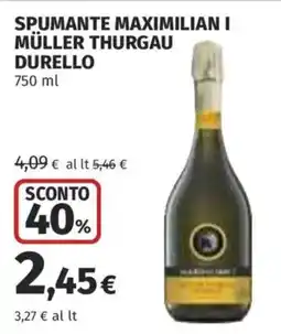 Coop Superstore Spumante Maximilian Müller Thurgau Durello offerta