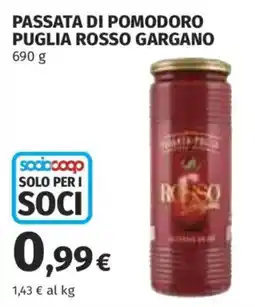 Coop Superstore Passata di pomodoro Puglia Rosso Gargano offerta