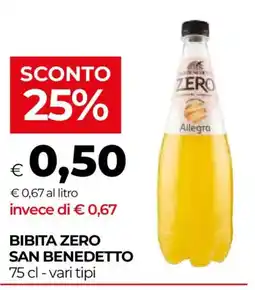 Unicoop Bibita zero San Benedetto offerta