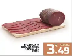SpesaPiù Supermercati Rigamonti bresaola angus punta d'anca l'etto offerta