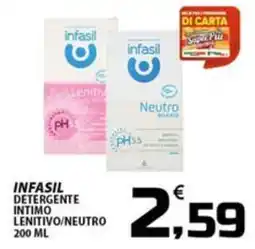 SpesaPiù Supermercati Infasil detergente intimo lenitivo/neutro offerta