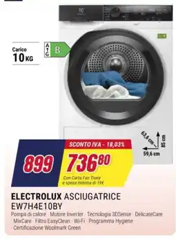 Trony Electrolux asciugatrice offerta