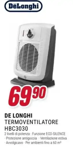 Trony DeLonghi termoventilatore offerta