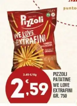 Punto é market Pizzoli patatine we love extrafini offerta