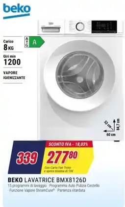 Trony Beko lavatrice BMX8126D offerta