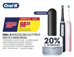 Trony Oral-B spazzolino elettrico duo io 3 nero/rosa offerta