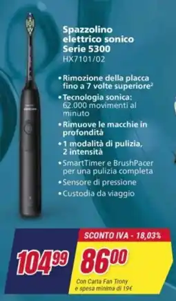 Trony Spazzolino elettrico sonico Serie 5300 offerta