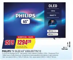 Trony Philips TV OLED 65" offerta