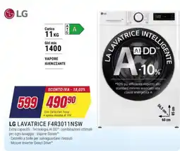 Trony LG Lavatrice F4R3011NSW offerta