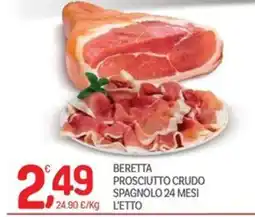 Carni e Affini Supermercati Beretta Prosciutto Crudo Spagnolo offerta