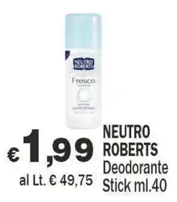 Primo Prezzo Neutro Roberts Deodorante Stick offerta