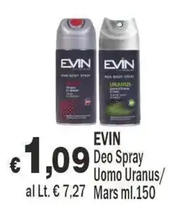 Primo Prezzo Evin Deo Spray Uomo Uranus offerta